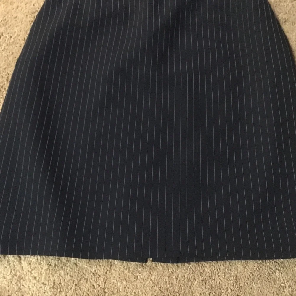 TAHARI Skirt Black and silver pinstripe - Picture 4 of 7